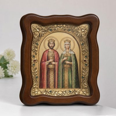 Вінчальна пара в кіоті дерево літографія 25×29 см
